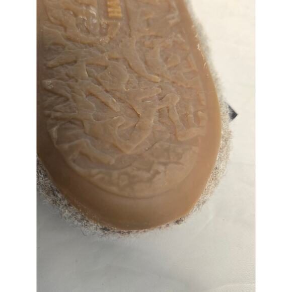 Halflinger Cozy Classic Boiled Wool Slippers Timeless Neutral Lounge Clogs | 7 - Picture 8 of 10